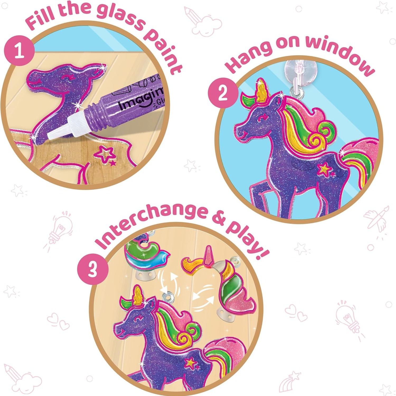 Window Art Unicorn Suncatcher Craft Kit