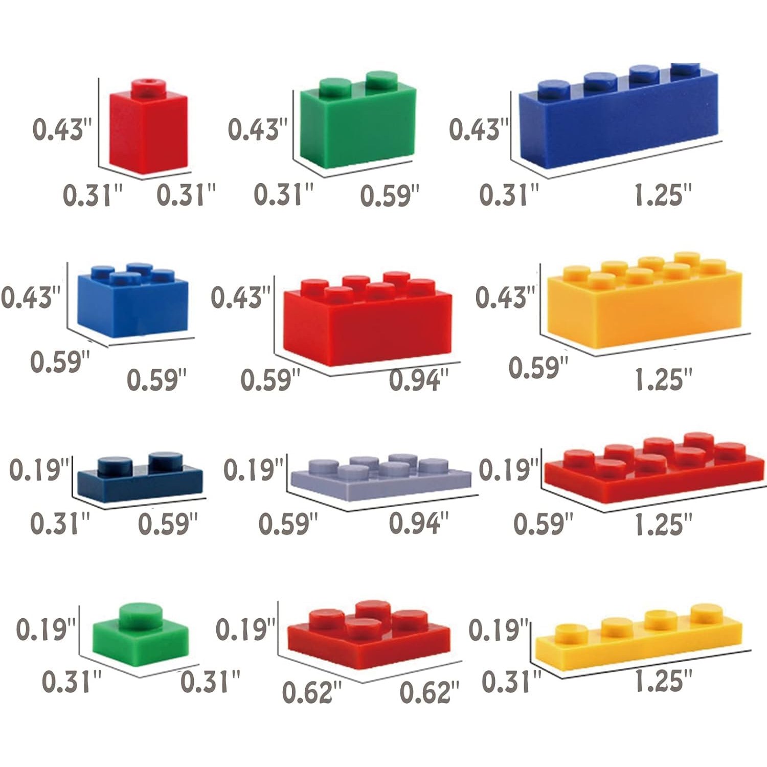 Classic Building Bricks 1500 Piece Set
