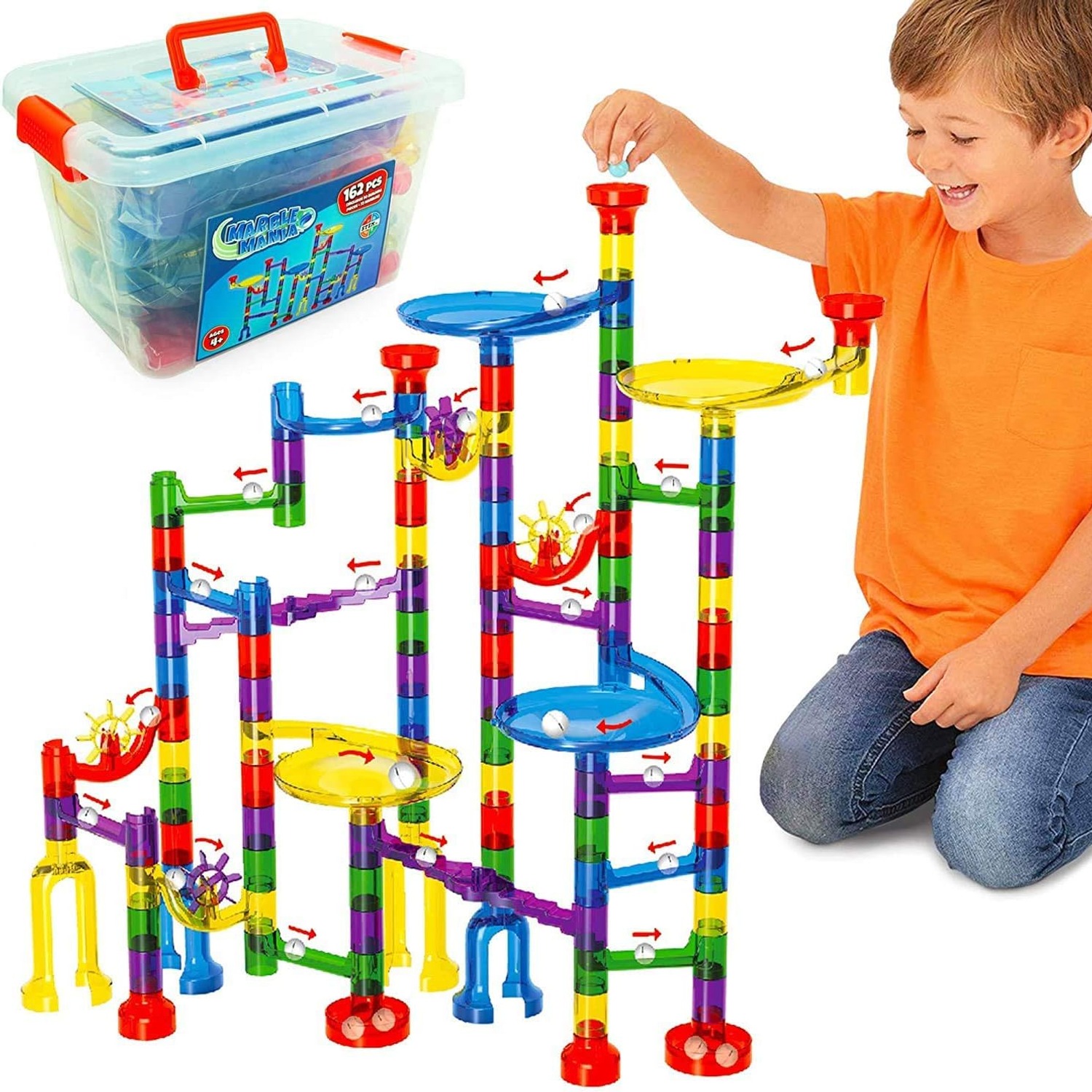 162 Piece Marble Run Construction Set