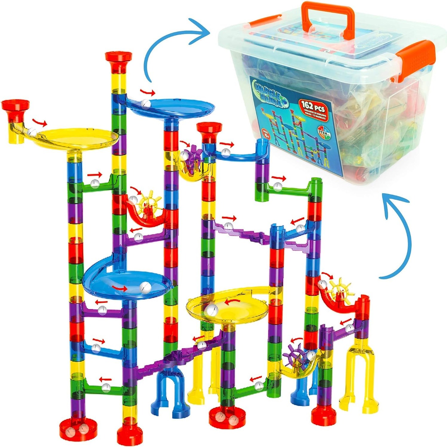162 Piece Marble Run Construction Set