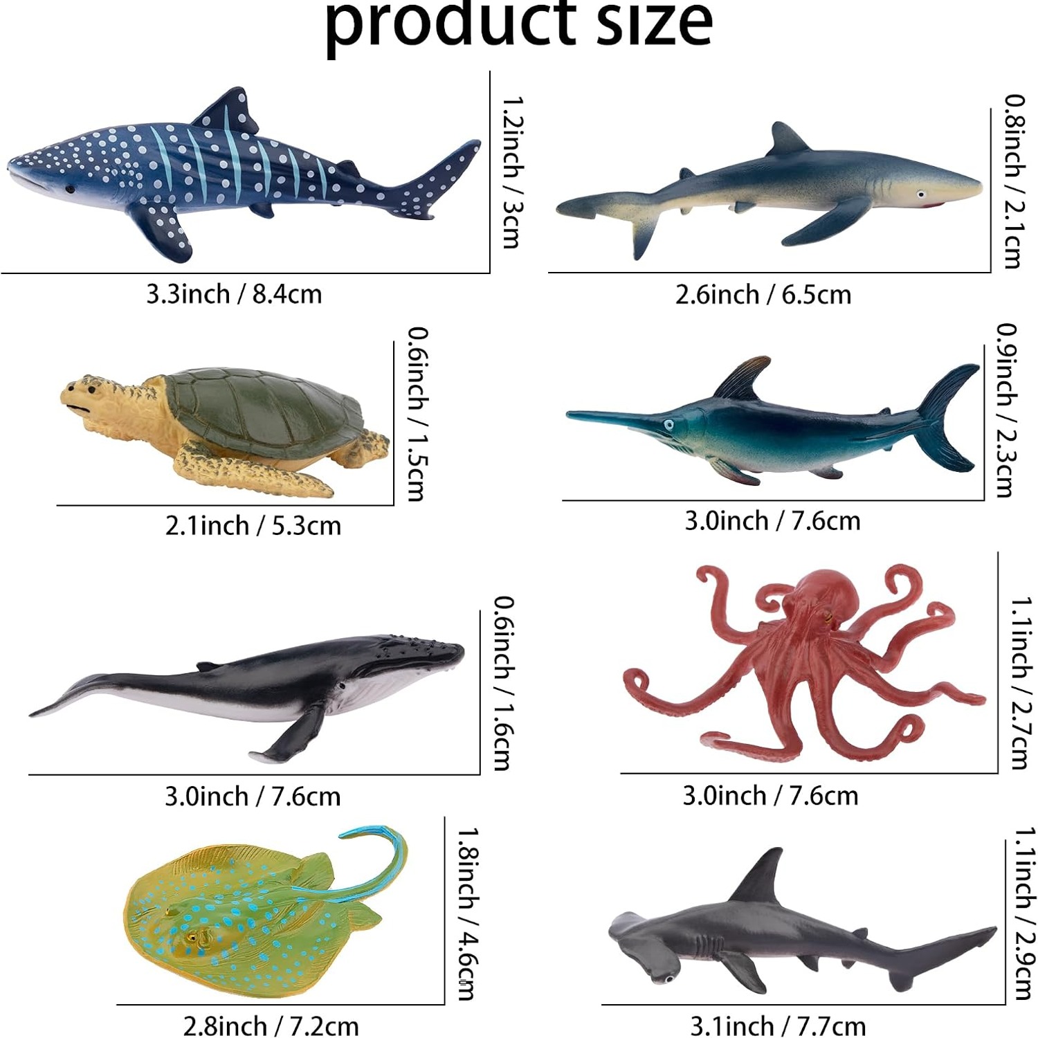 Sea Animal Figures 24 Piece Mini Ocean Creature Set