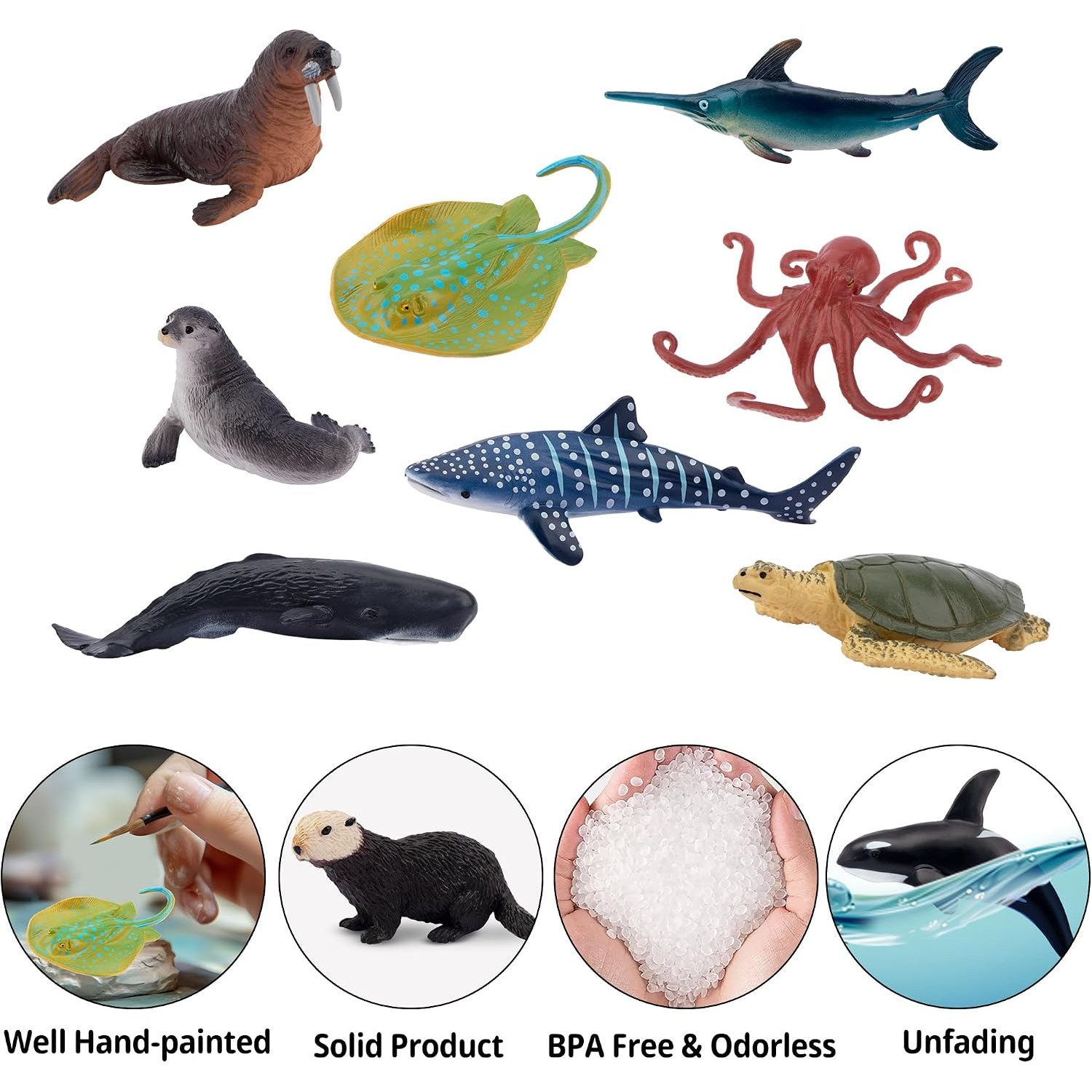 Sea Animal Figures 24 Piece Mini Ocean Creature Set