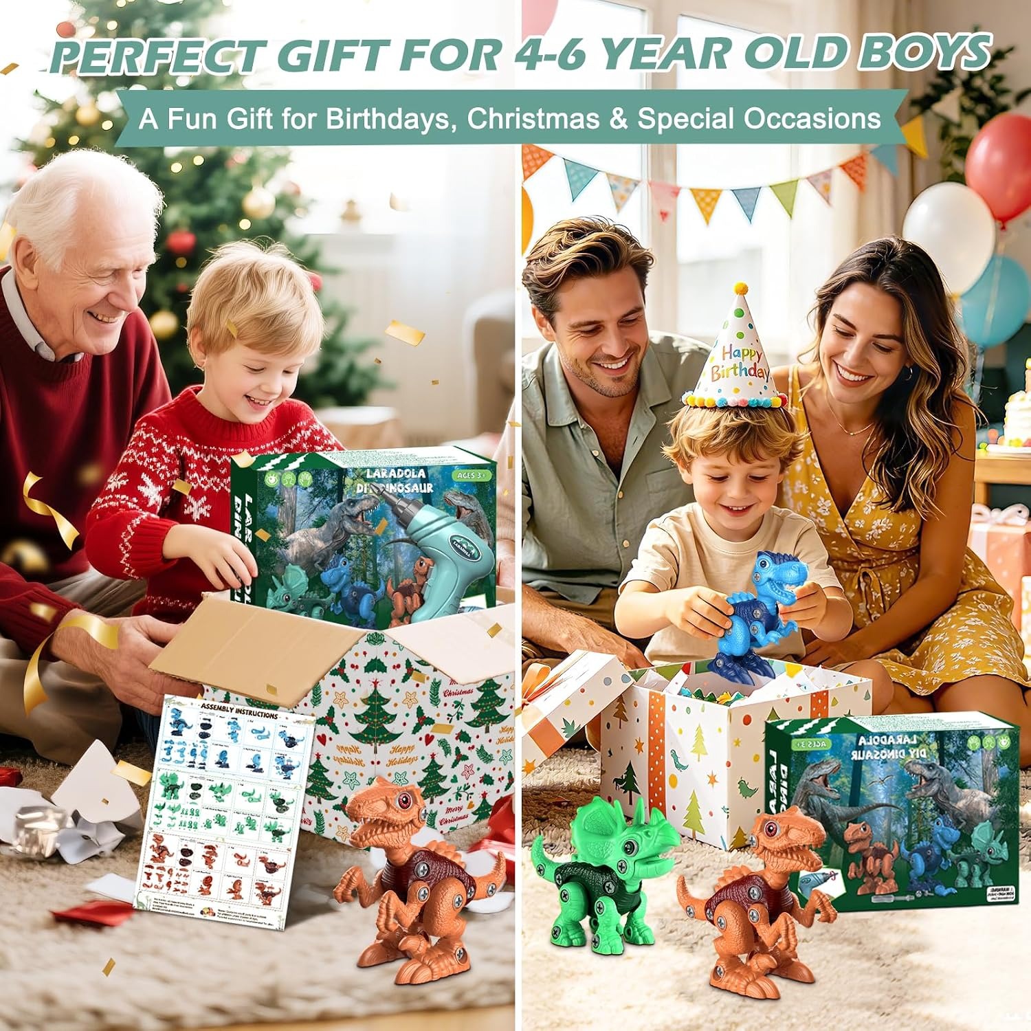 Take Apart Dinosaur Set with Electric Drill