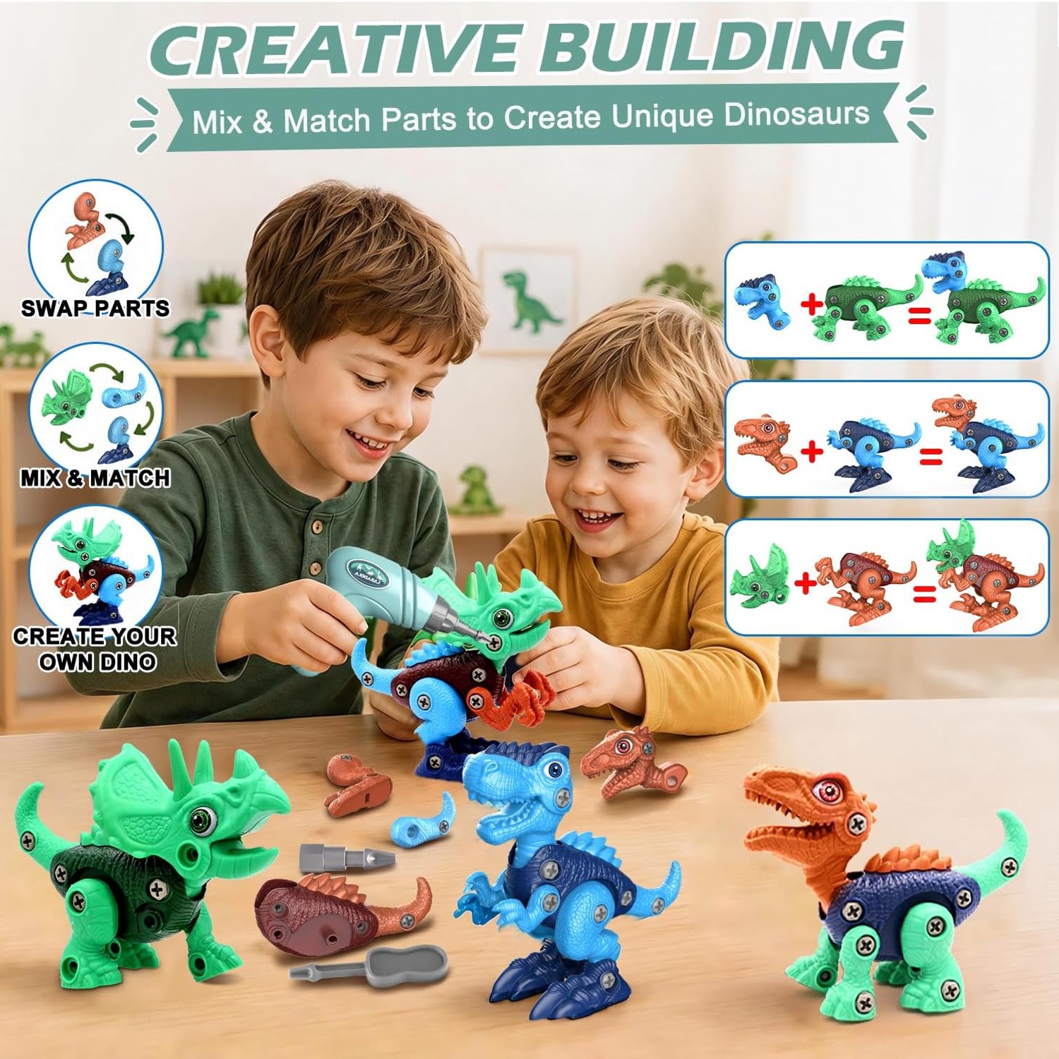 Take Apart Dinosaur Set with Electric Drill: image 7