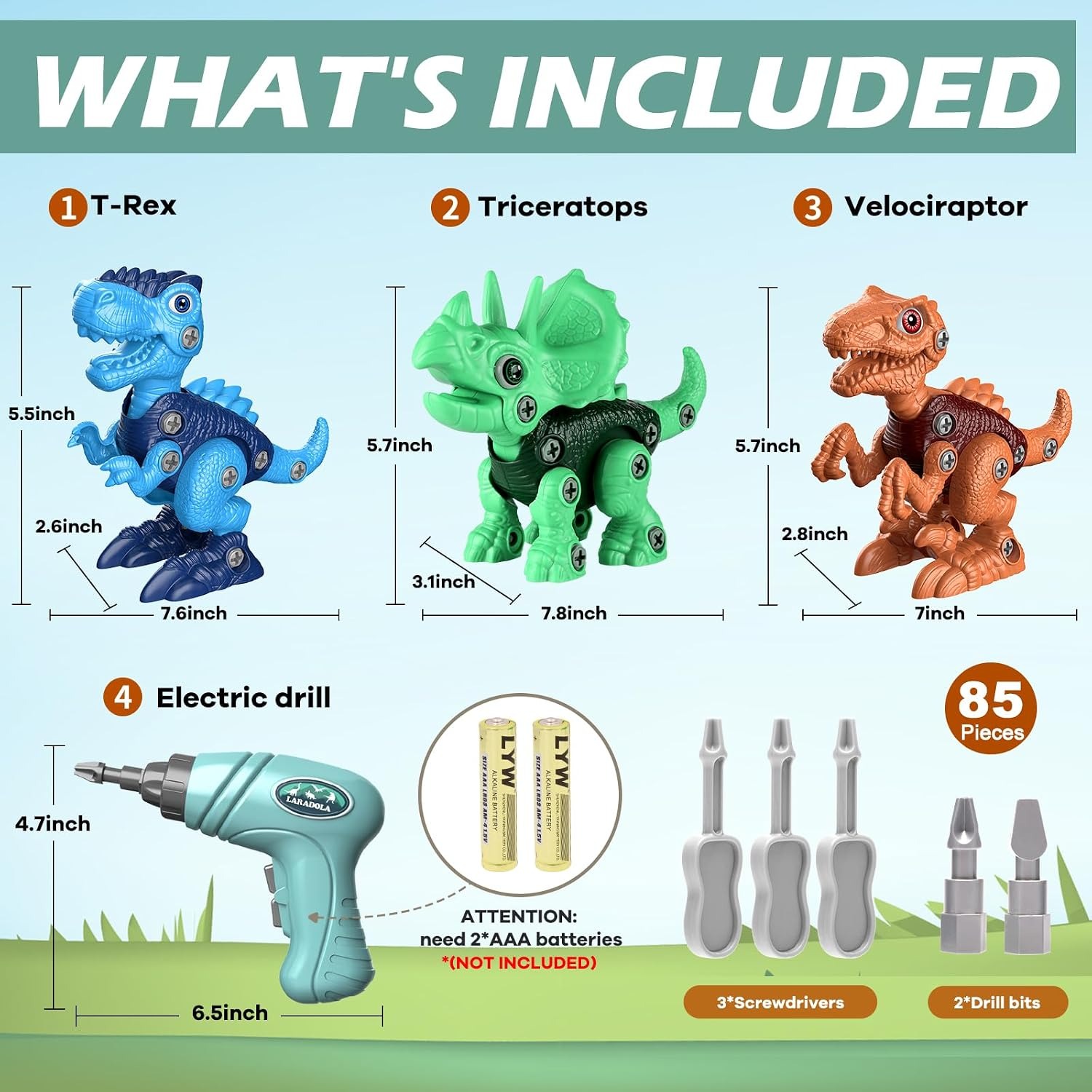 Take Apart Dinosaur Set with Electric Drill: image 8