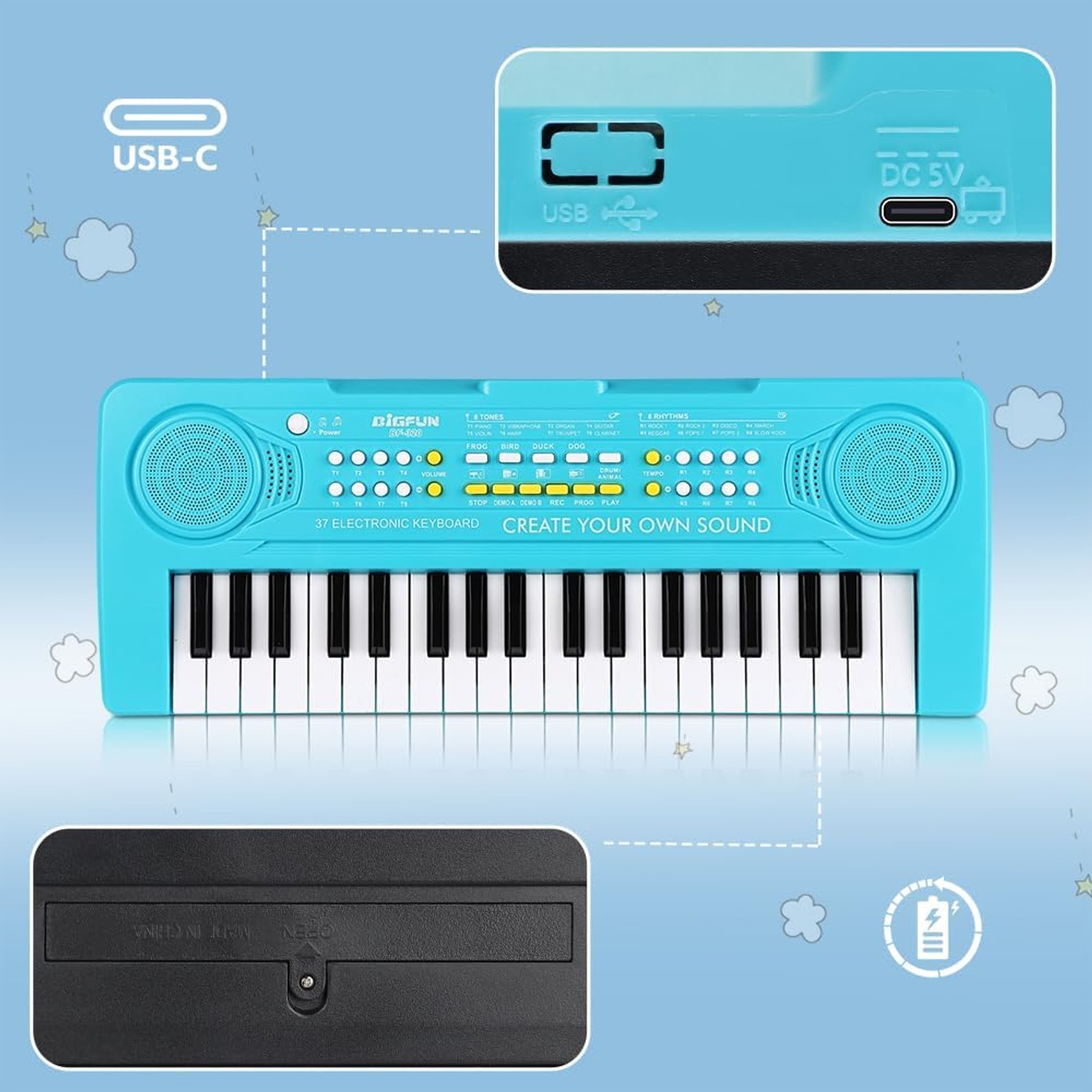 37-Key Kids Keyboard Piano
