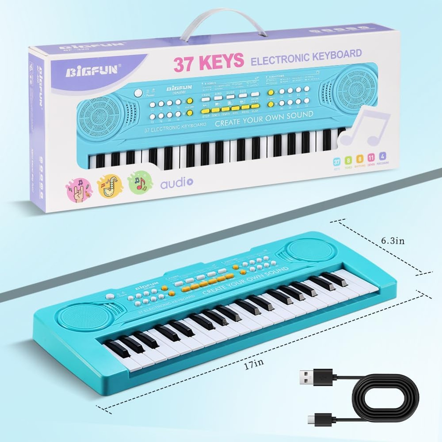 37-Key Kids Keyboard Piano