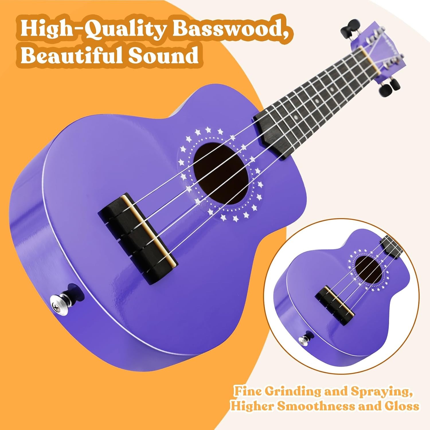 Kids Soprano Ukulele 21 Inch Starter Set