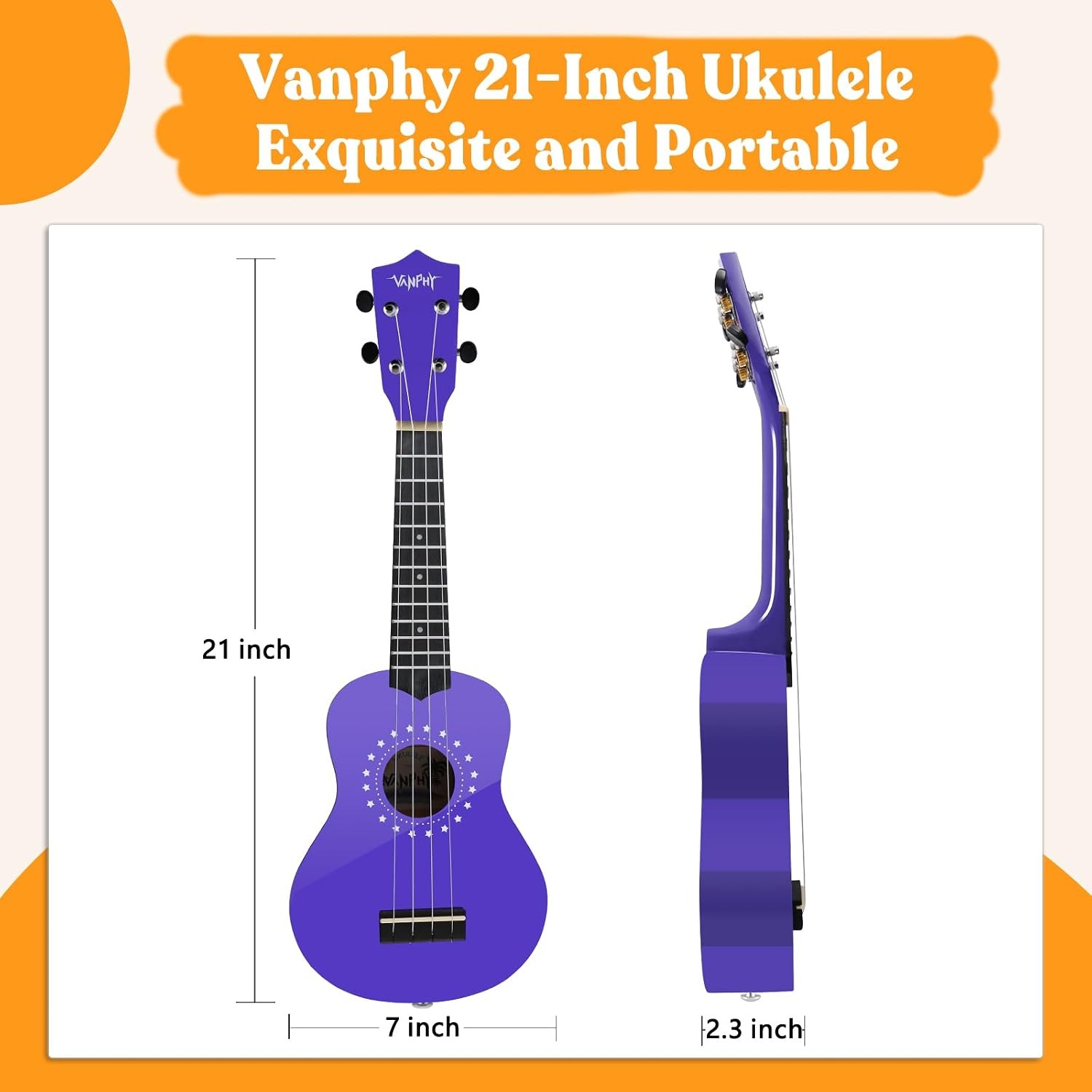 Kids Soprano Ukulele 21 Inch Starter Set