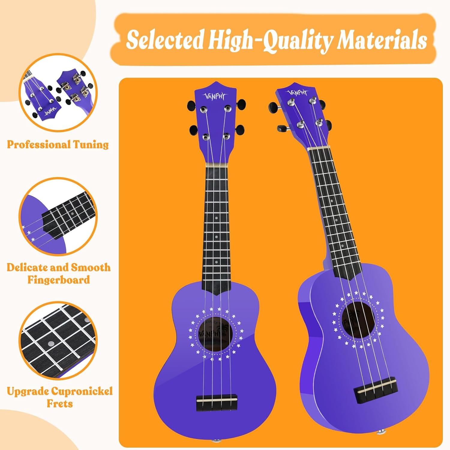 Kids Soprano Ukulele 21 Inch Starter Set