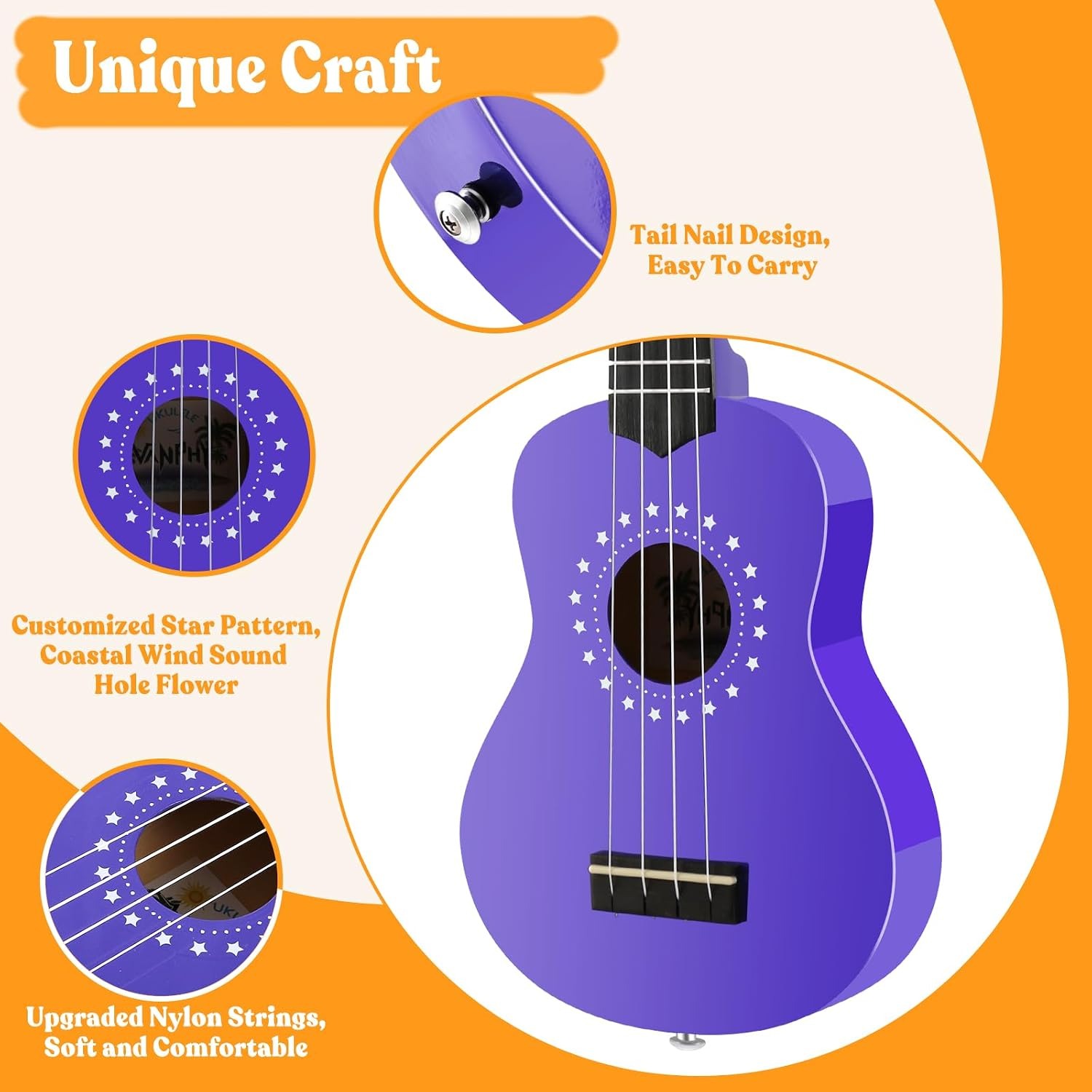 Kids Soprano Ukulele 21 Inch Starter Set