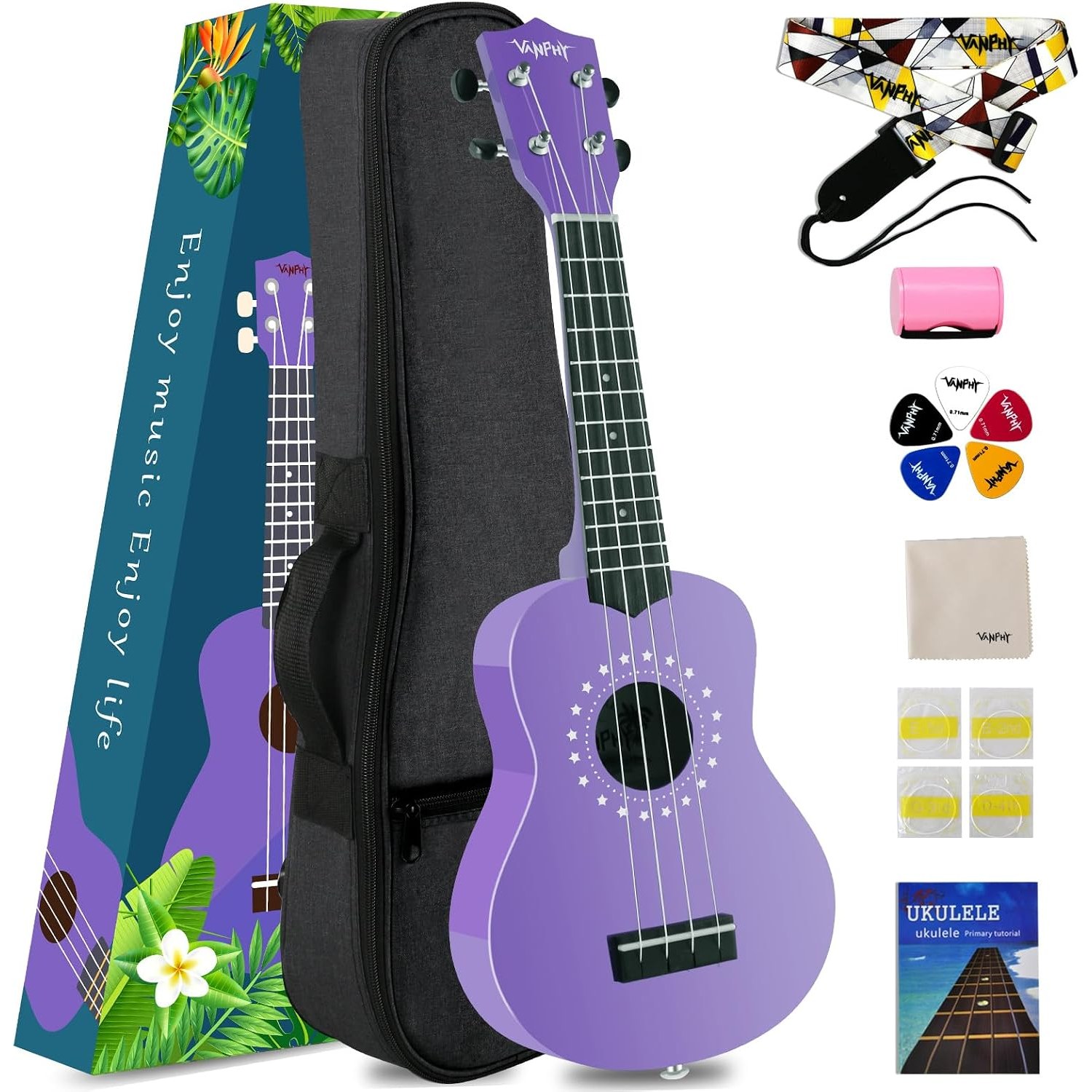 Kids Soprano Ukulele 21 Inch Starter Set