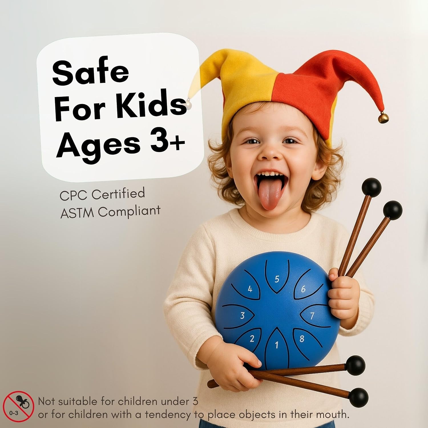 Magic Calm Kids Steel Tongue Drum 8-Note Set: image 6