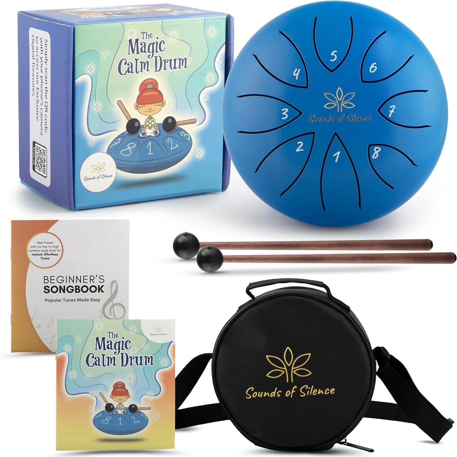 Magic Calm Kids Steel Tongue Drum 8-Note Set