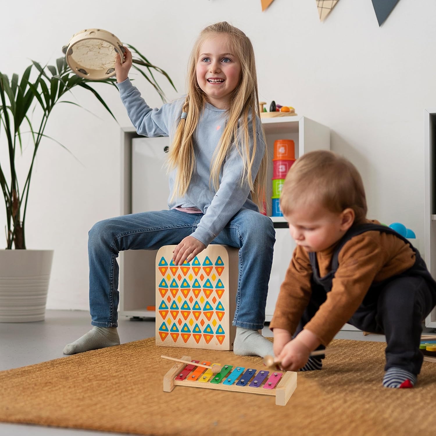 Rainbow 8-Note Wooden Xylophone for Kids: image 7