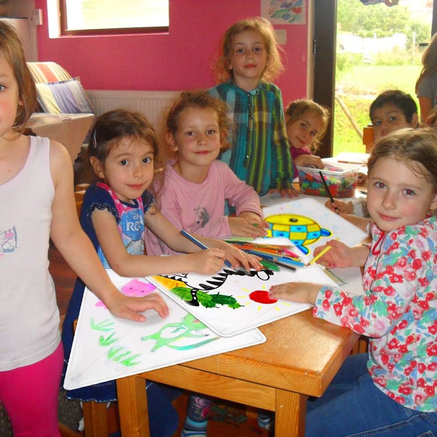 DIY Kite Making Kit, 6 Pack Decorate-Your-Own Diamond Kites: image 5