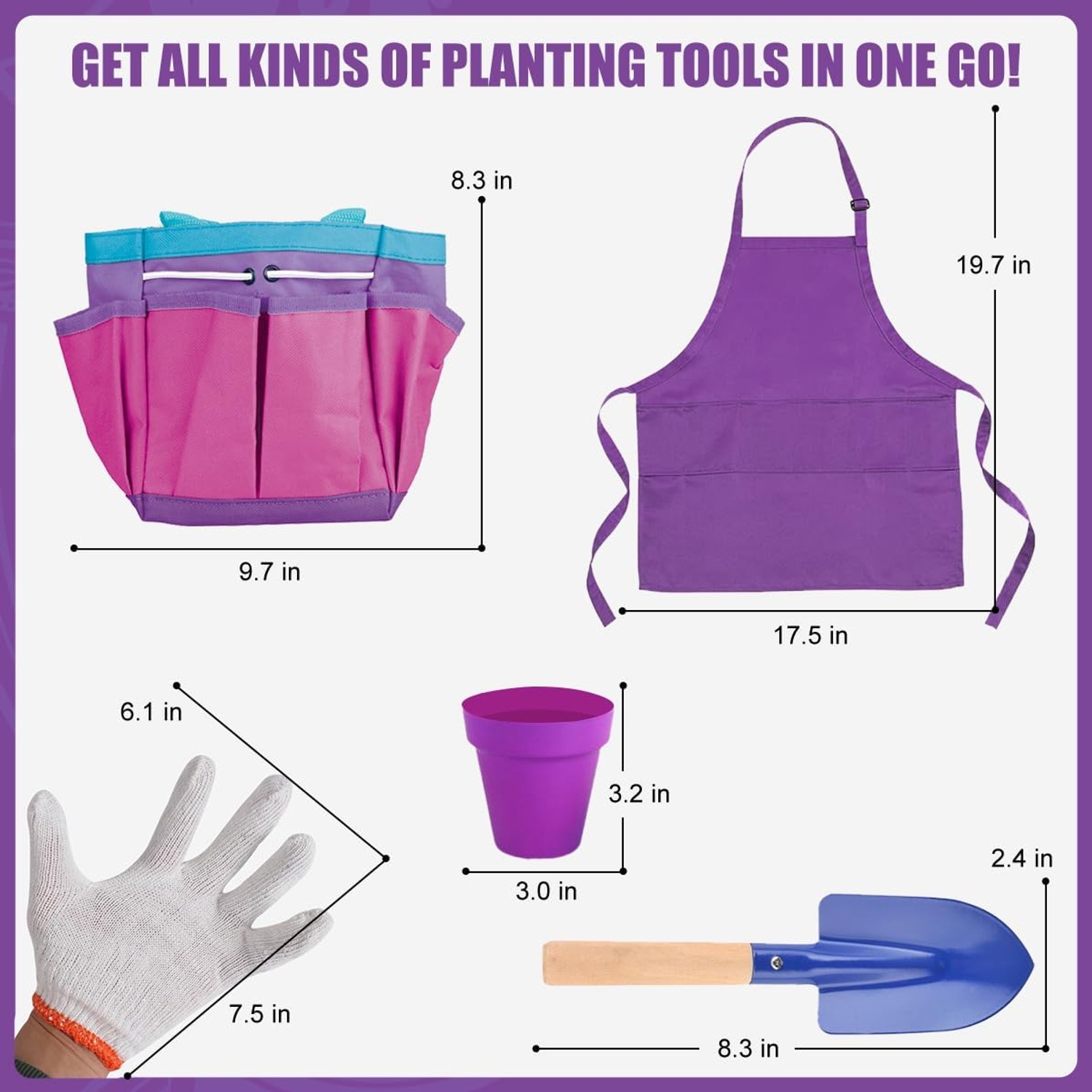 Kids Gardening Set with Wheelbarrow (15 Pieces)