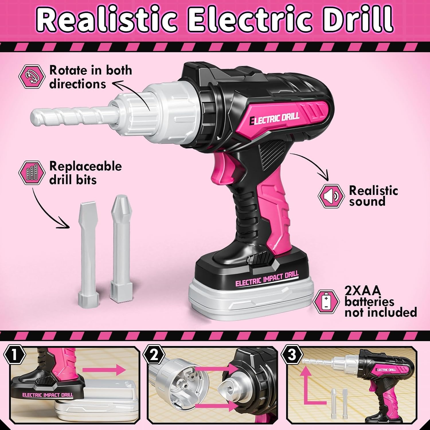Kids Tool Box with Vest and Toy Power Drill: image 3