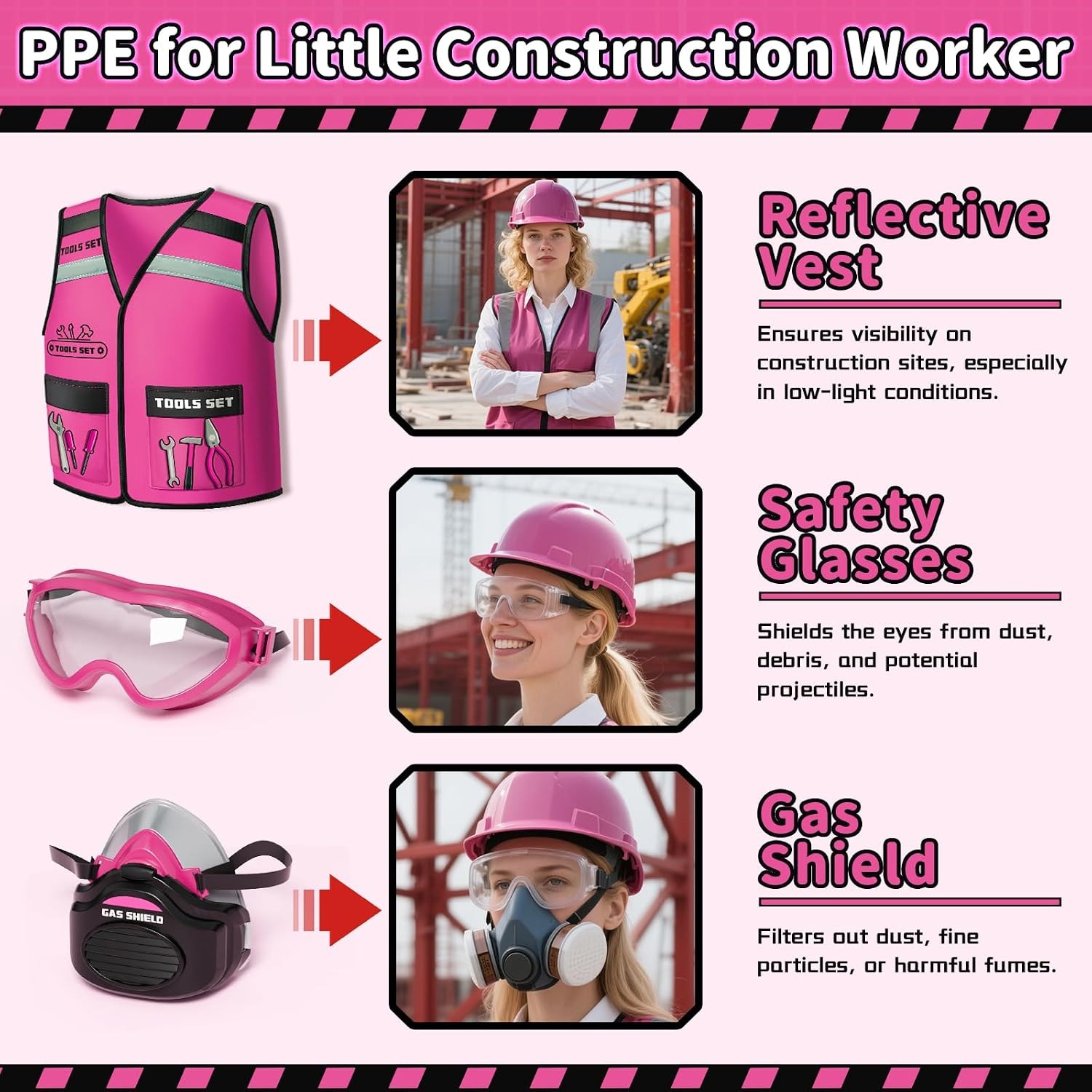 Kids Tool Box with Vest and Toy Power Drill: image 5