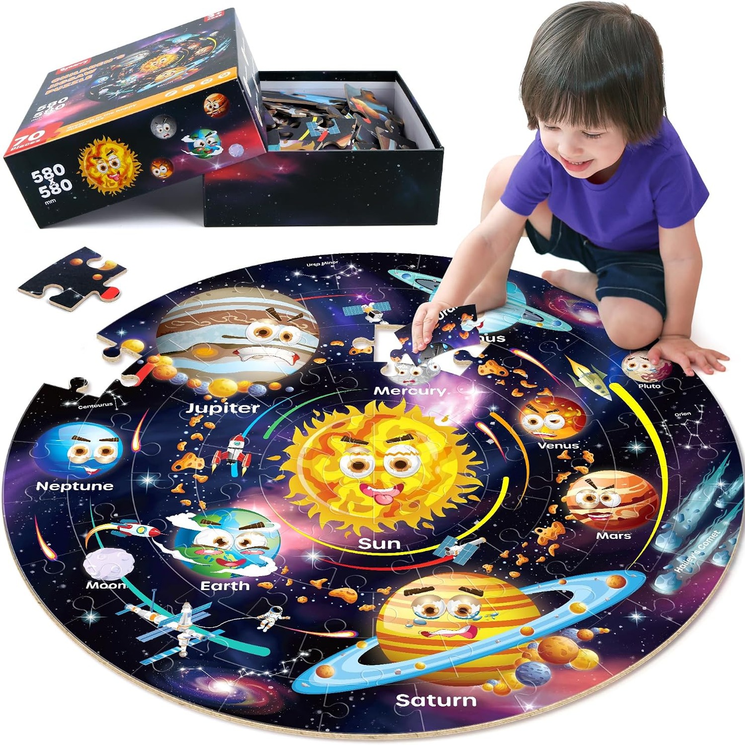Solar System Floor Puzzle 70 Pieces