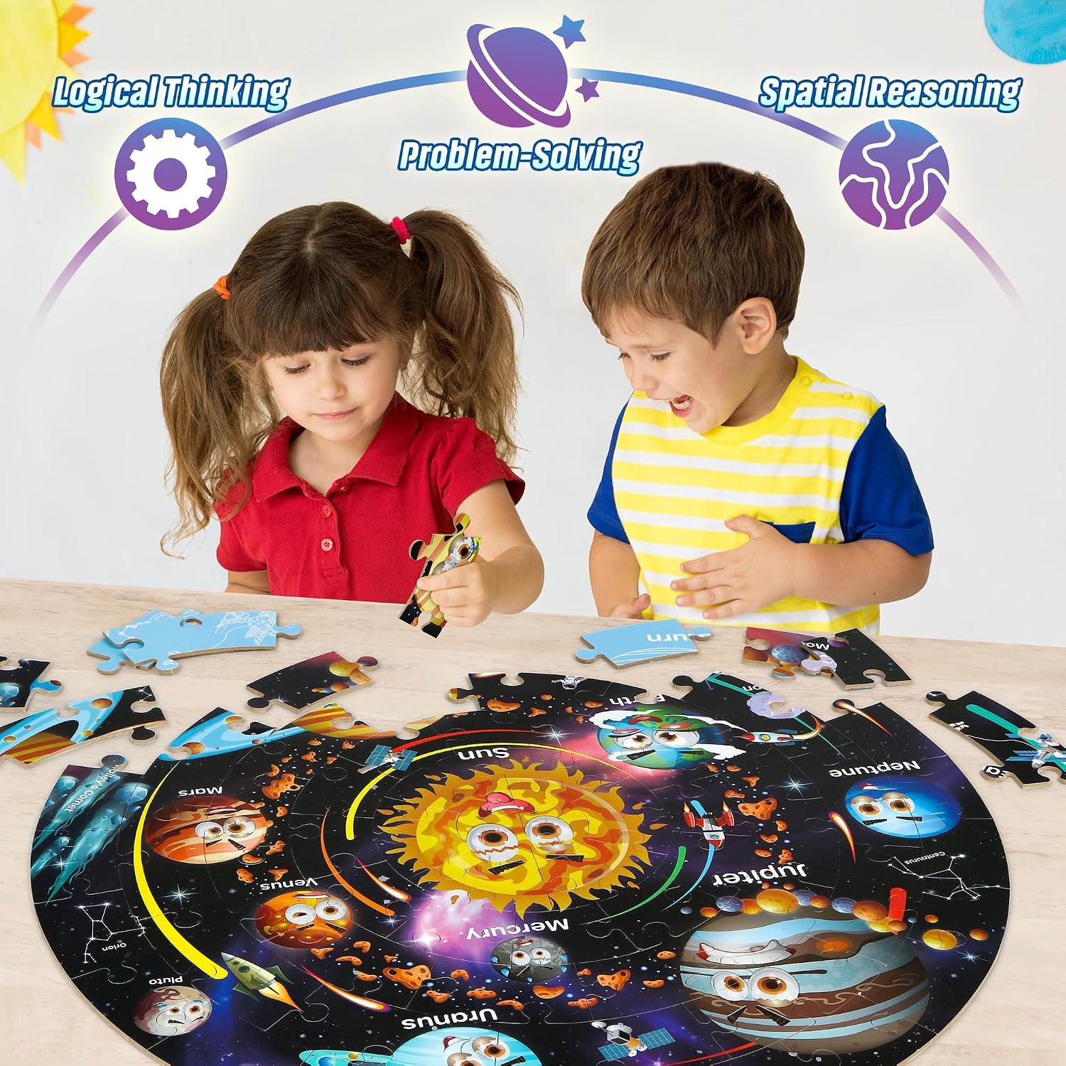 Solar System Floor Puzzle 70 Pieces