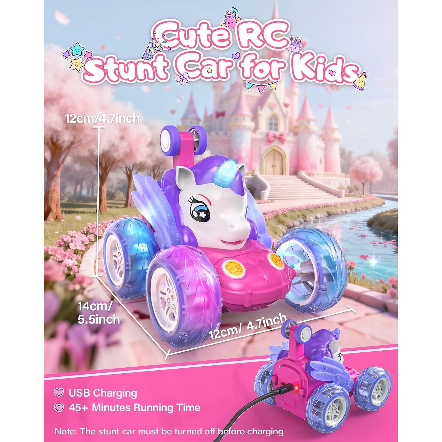 Remote Control Unicorn Stunt Car