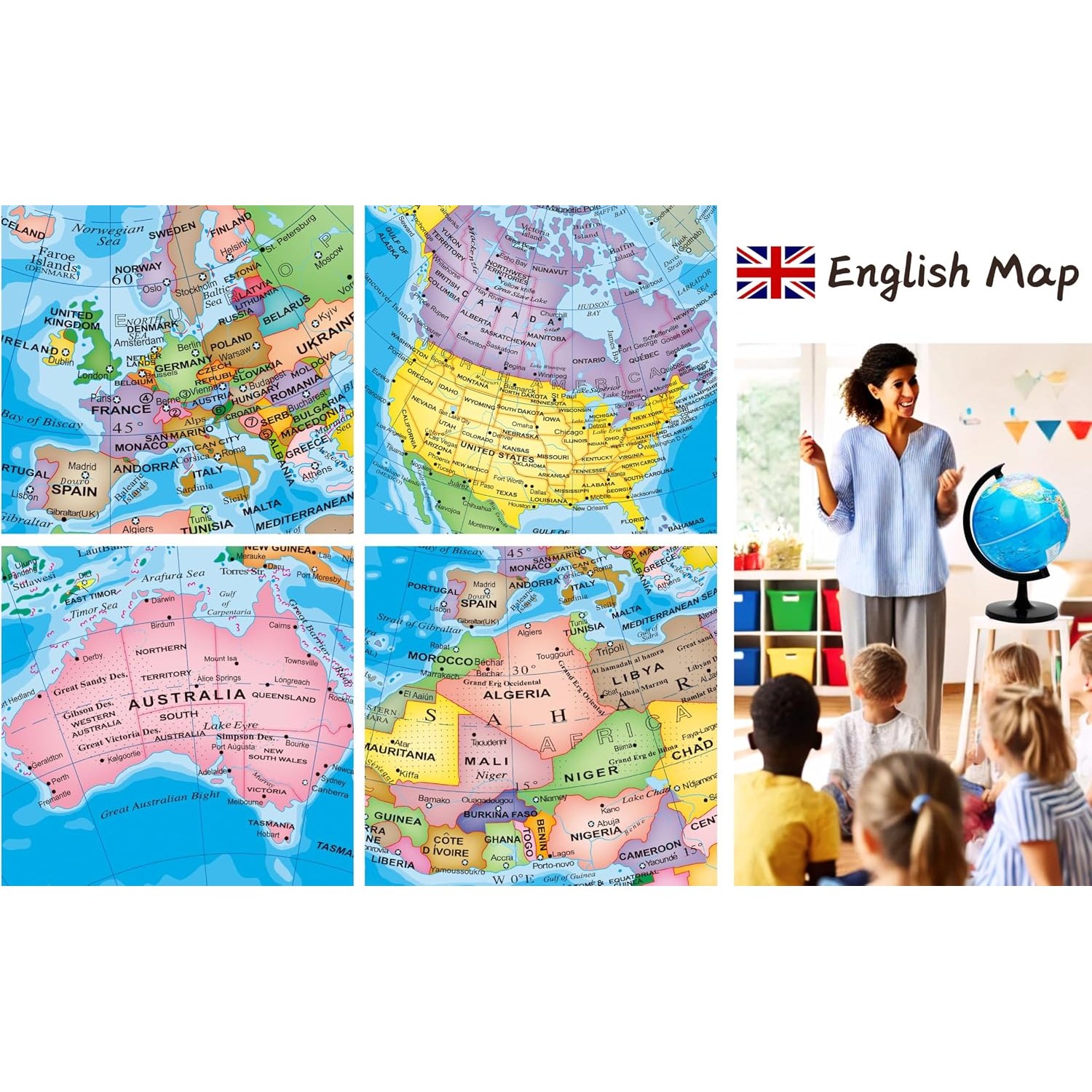 30cm DIY World Globe: image 3