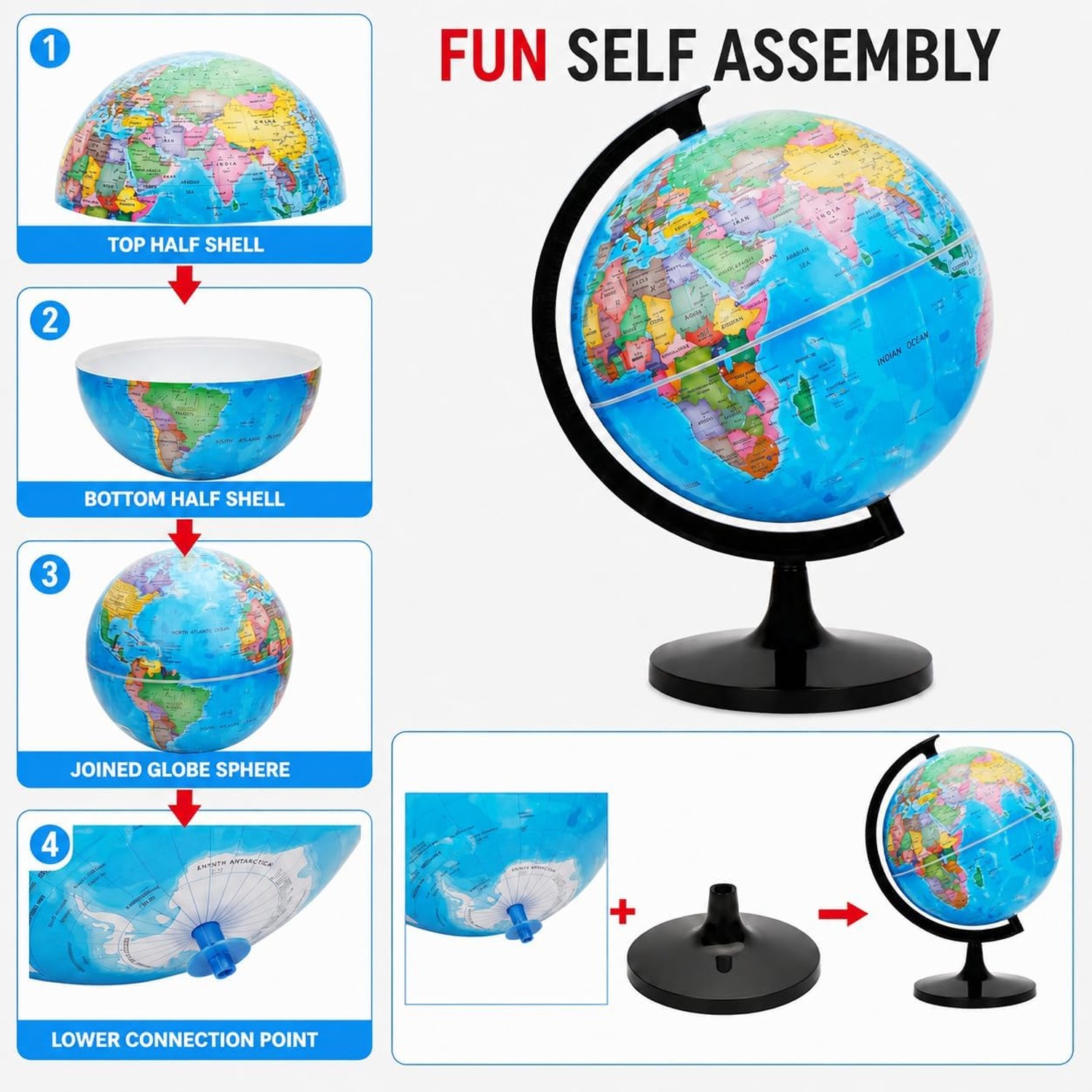 30cm DIY World Globe: image 4