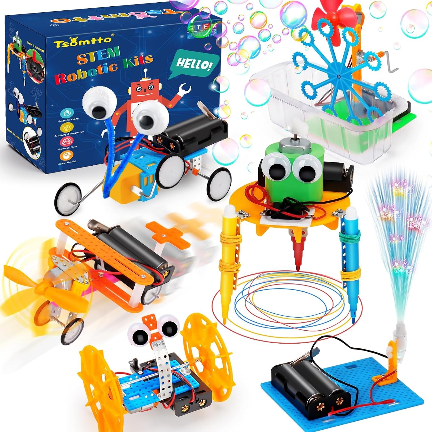 STEM Science Robotics Kit with 6 Build-It-Yourself Projects
