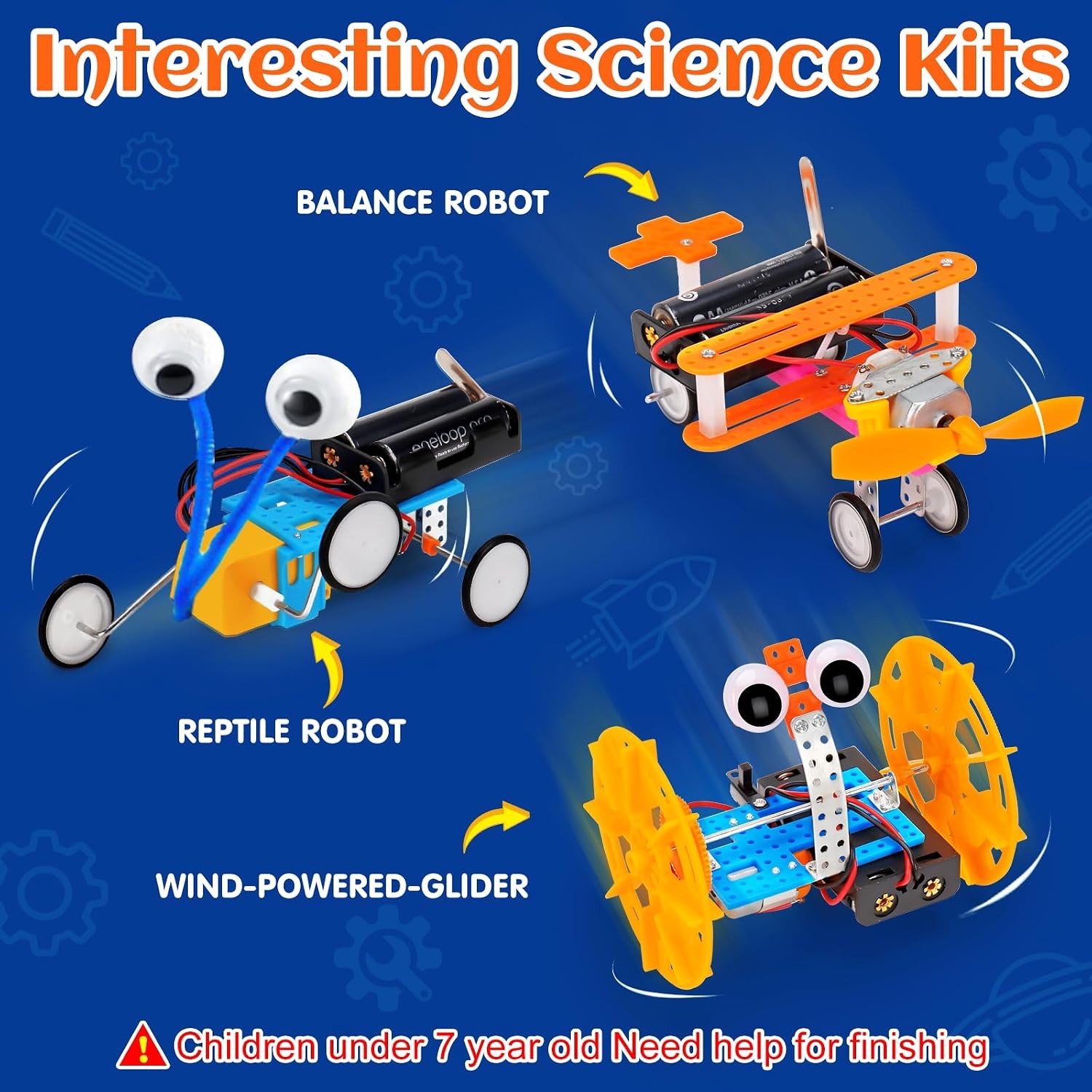 STEM Science Robotics Kit with 6 Build-It-Yourself Projects