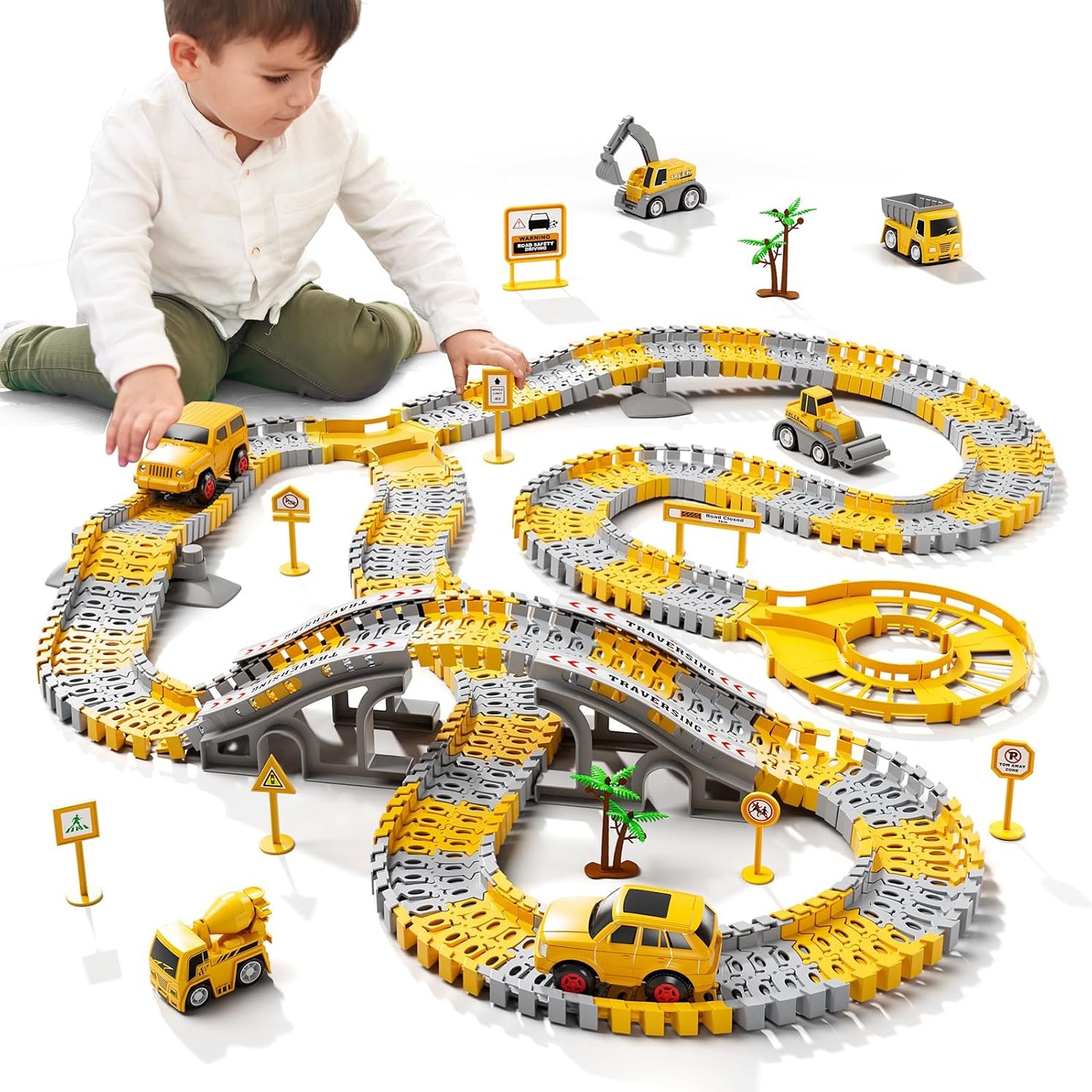 Construction Kingdom 236 Piece Race Track Set