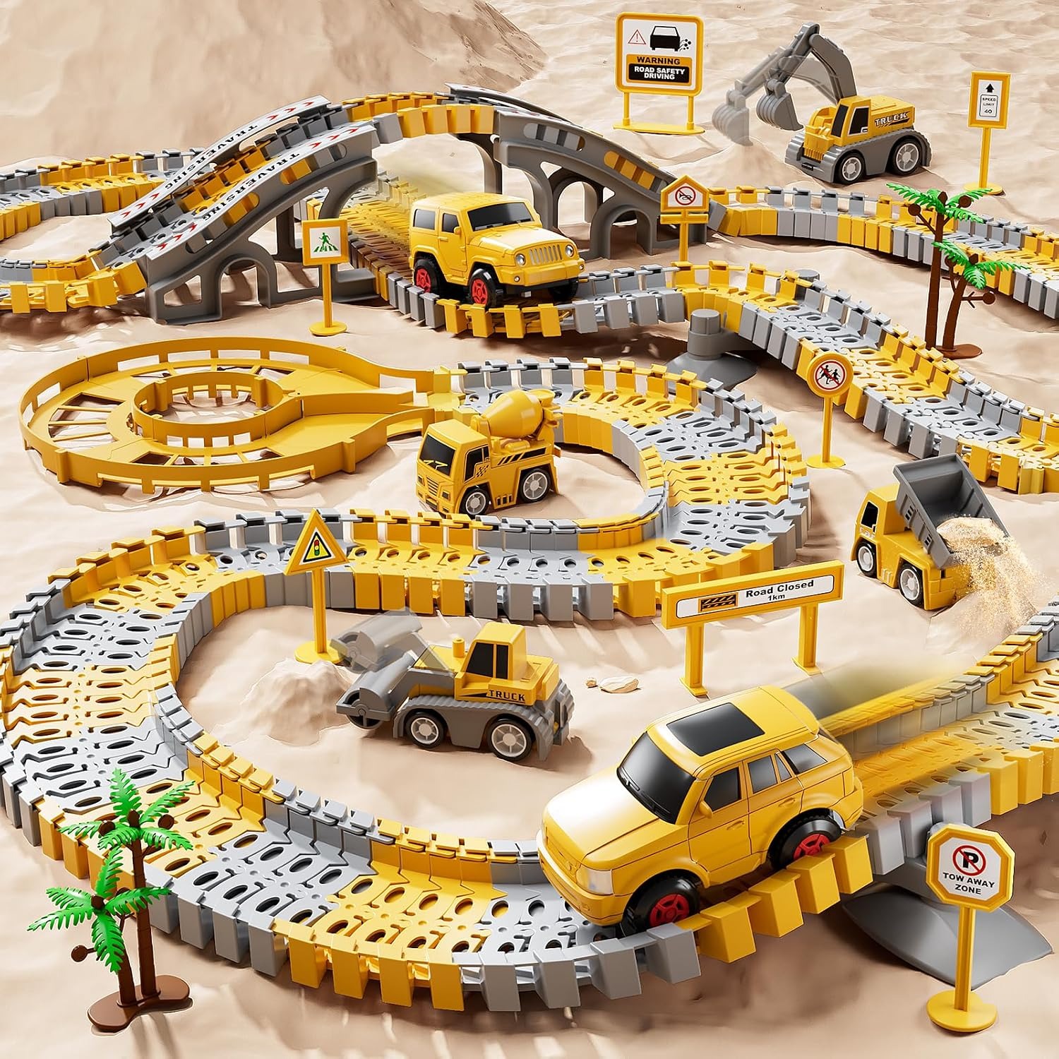 Construction Kingdom 236 Piece Race Track Set