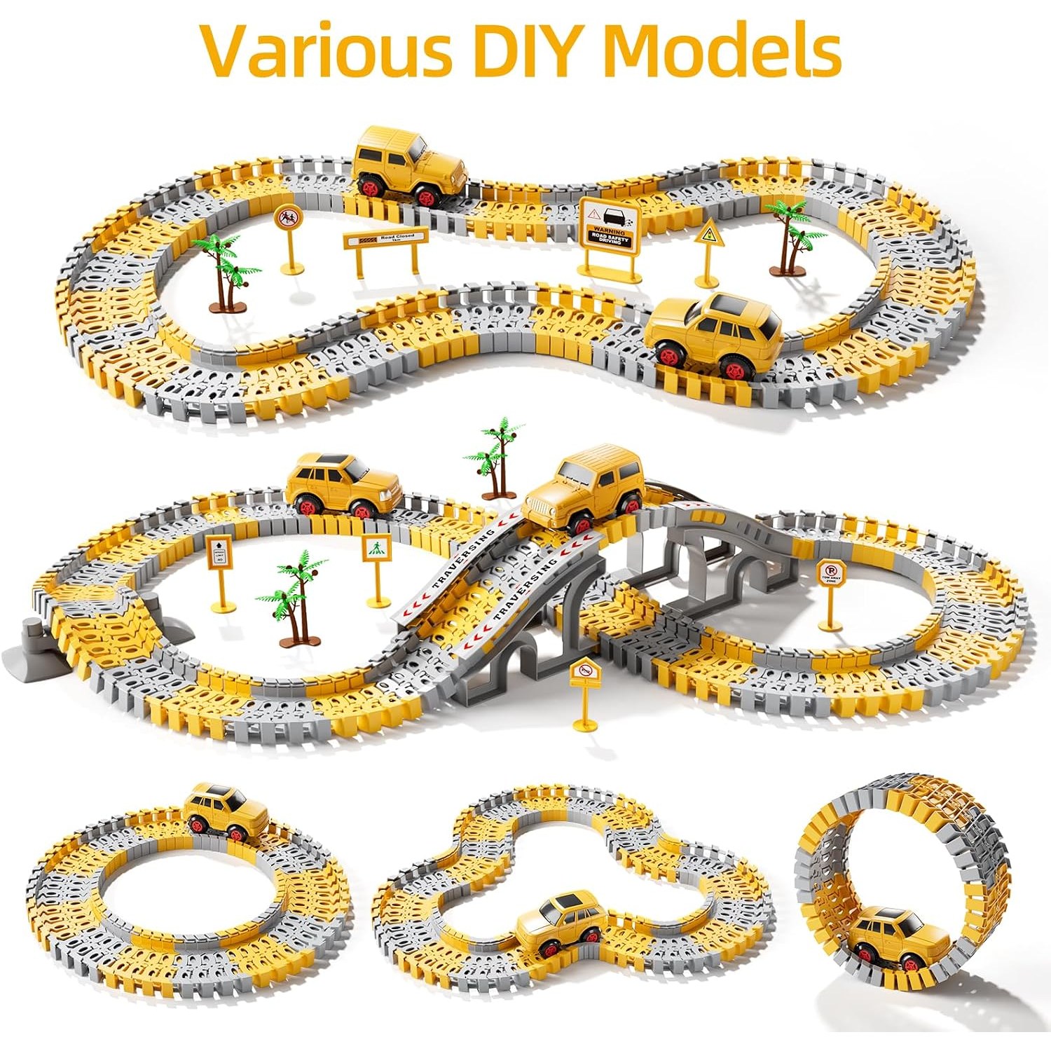 Construction Kingdom 236 Piece Race Track Set