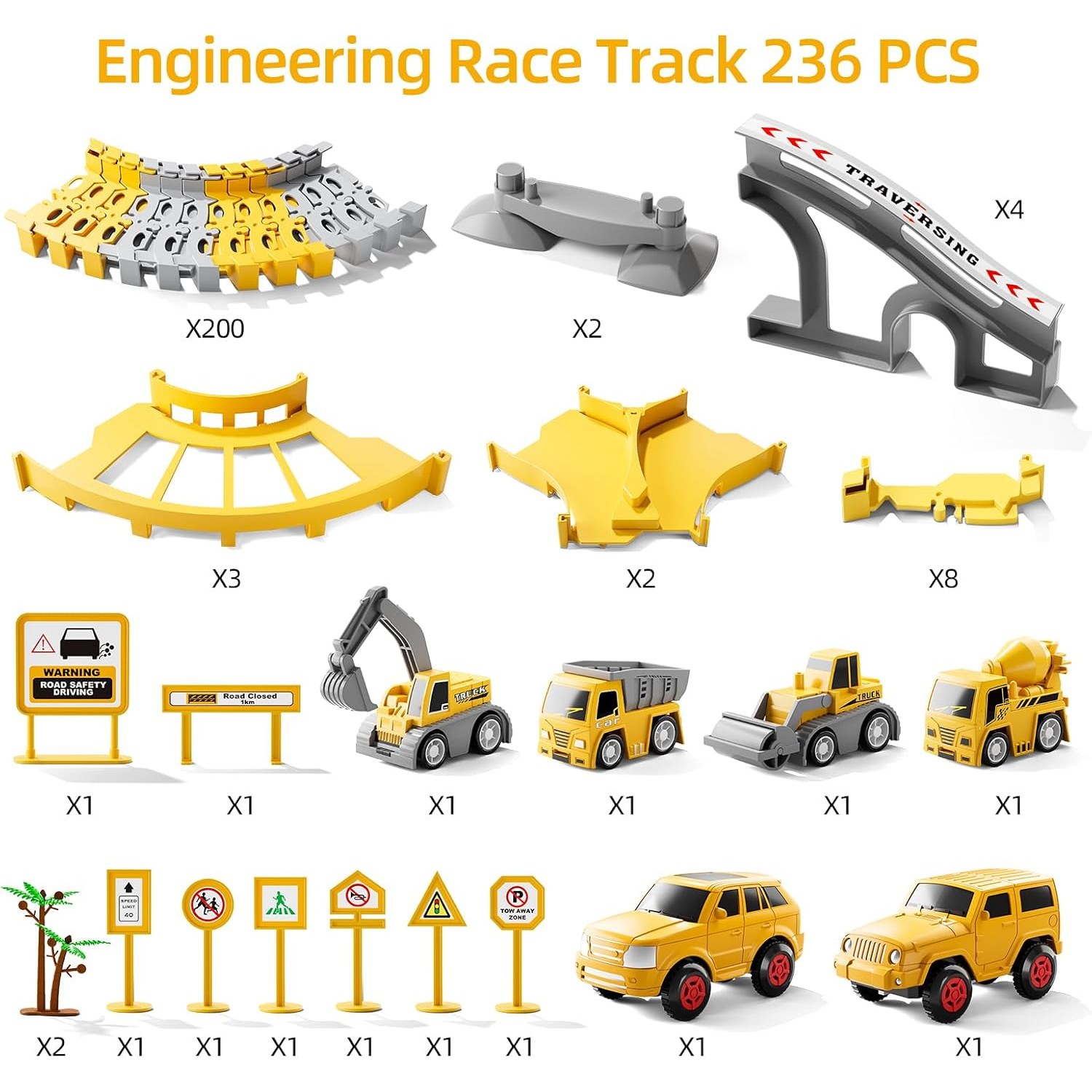 Construction Kingdom 236 Piece Race Track Set: image 7