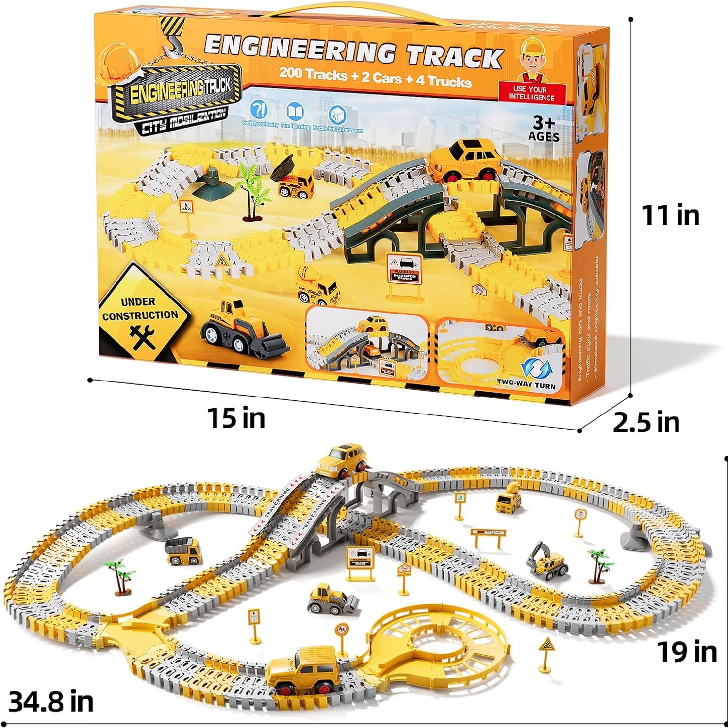 Construction Kingdom 236 Piece Race Track Set: image 9