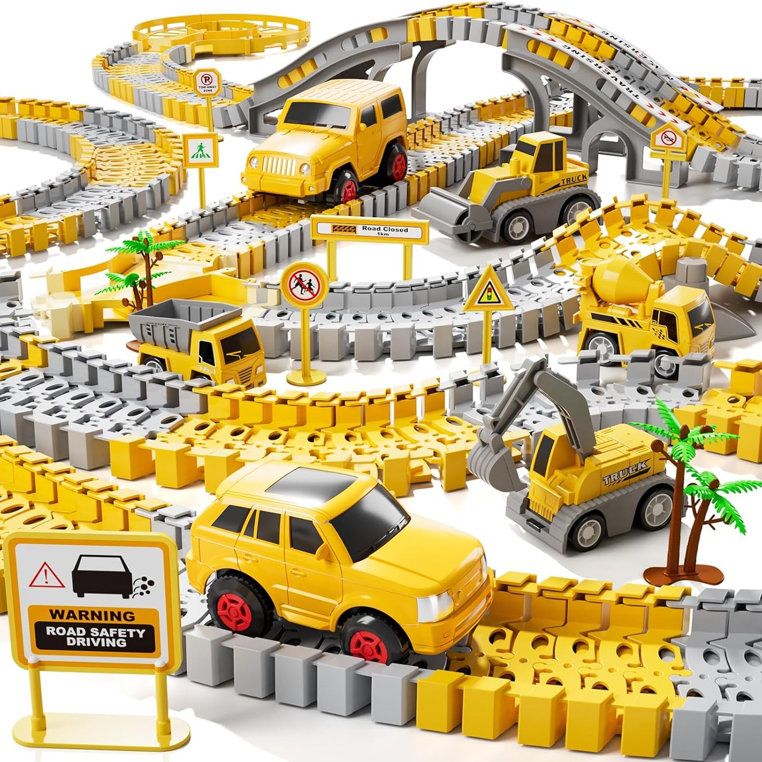 Construction Kingdom 236 Piece Race Track Set