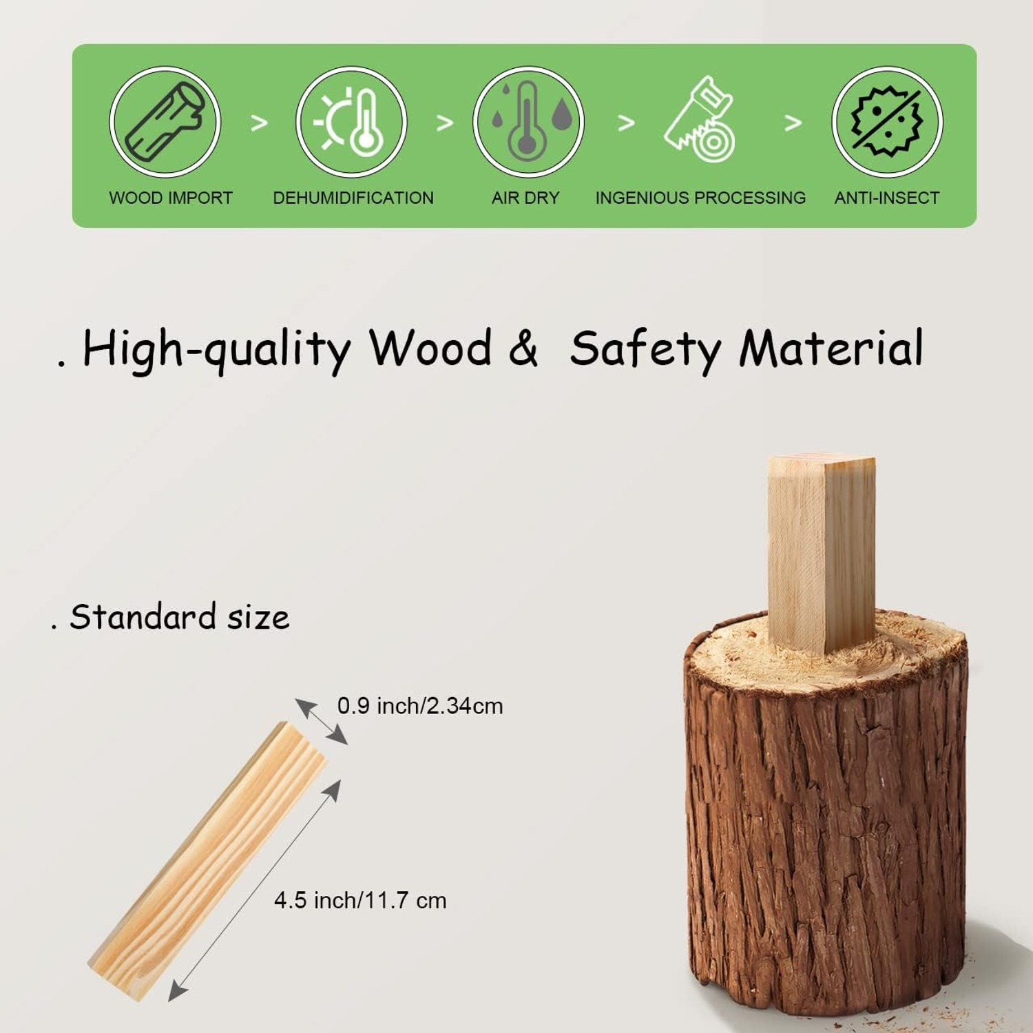 100-Piece Natural Wooden Building Blocks Set: image 6